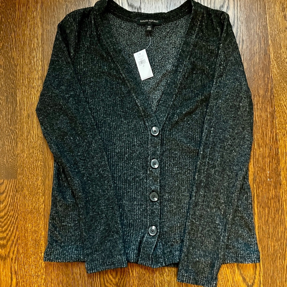New Banana Republic Factory Ribbed Cardigan